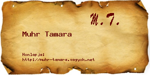 Muhr Tamara névjegykártya